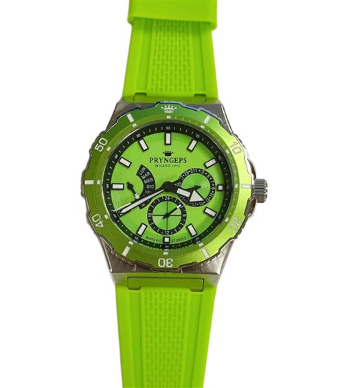 Watch Pryngeps JAMAICA in Steel A1216 LIME - A1216 LIME